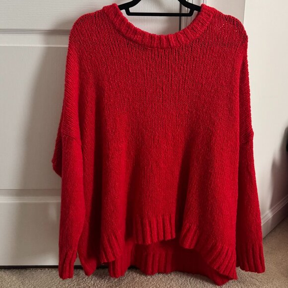 Oversized Red Sweater Aerie - Picture 1 of 5
